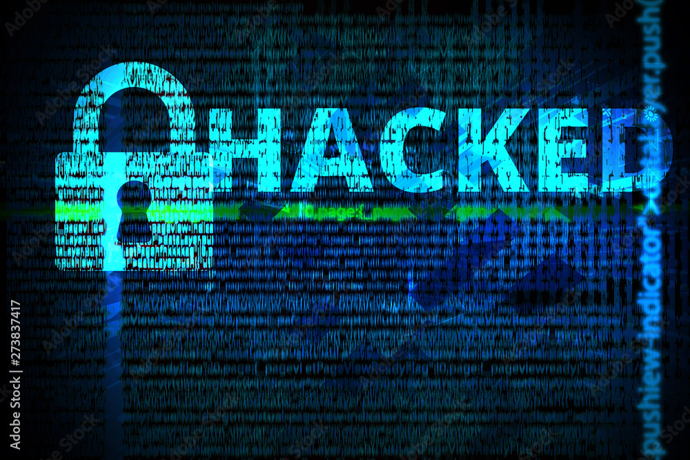 Poster hacking, internet cyber security background, hacking concept