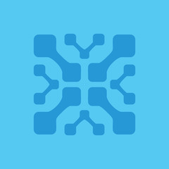 Fototapeta premium squre tech logo and abstract logo