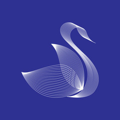 swan line logo and abstract logo