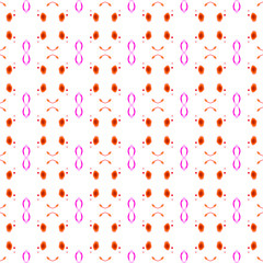 Pink circles seamless pattern. Hand drawn watercol
