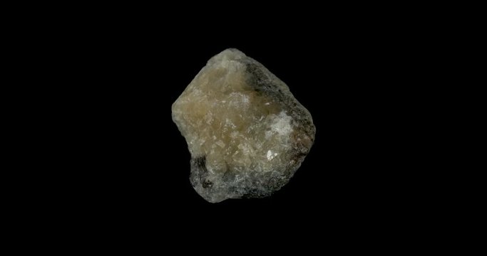 Septarian Nodule Rock Turning on Black