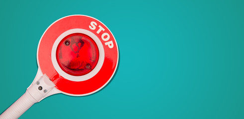 Red light stock photo , stop the traffic icon, banner background