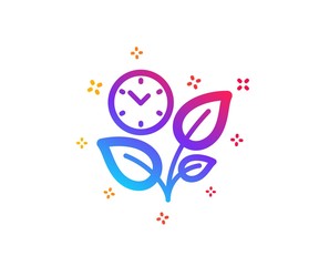 Leaves icon. Grow plant leaf sign. Environmental care symbol. Dynamic shapes. Gradient design leaves icon. Classic style. Vector