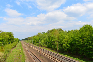 Fototapeta na wymiar Bahnstrecke Fulda–Hanau
