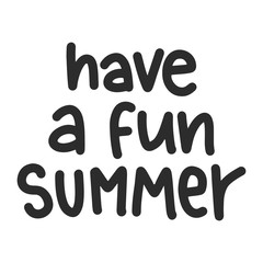 Summer lettering composition