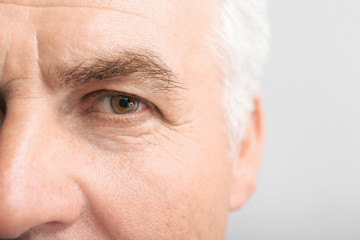 Face of mature man, closeup
