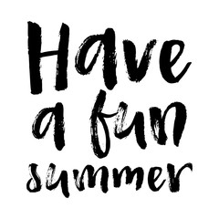 Summer brush lettering composition