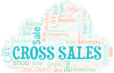 Obraz premium Cross Sales Word Cloud. Wordcloud Made With Text.