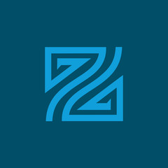 Z square logo and abstract logo