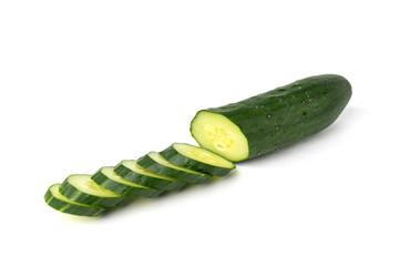 Cucumbers isolated on white background.