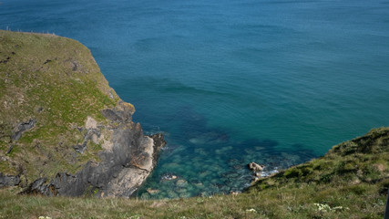 Fototapeta premium Cornwall rocky cove coastline England