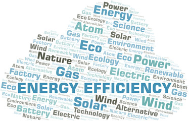 Obraz premium Energy Efficiency word cloud. Wordcloud made with text only.