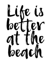 Summer brush lettering composition