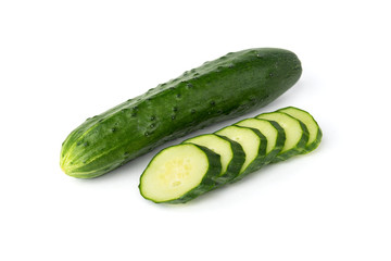 Cucumbers isolated on white background.