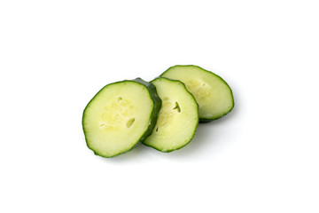 Cucumbers isolated on white background.