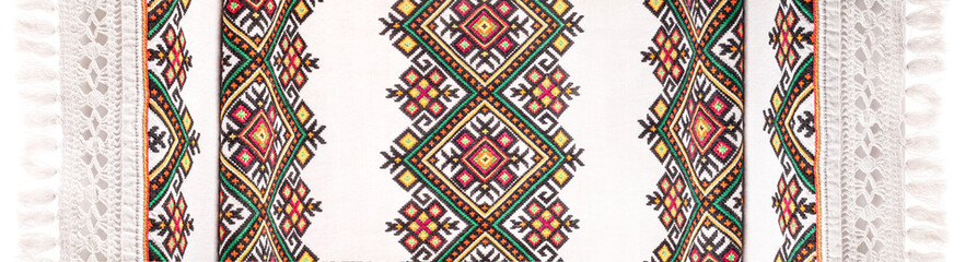 Towel embroidered with a cross, made from natural fabrics and embroidered by hand Ukrainian artists