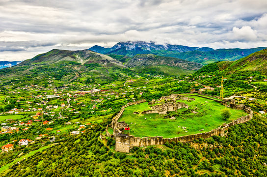 View of Lezhe Castle in Albania