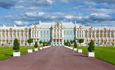 Catherine palace in Tsarskoe Selo, Pushkin, St. Petersburg, Russia