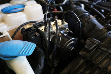 ABS control unit in modern car.