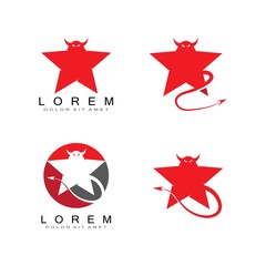 Devil logo vector template - Vector