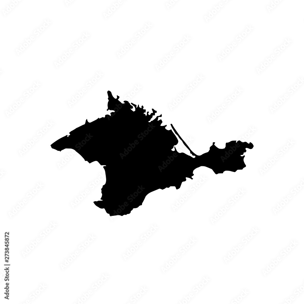 Wall mural map of Crimea. Vector illustration