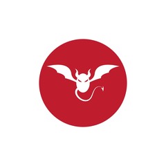 Devil angel logo vector template - Vector