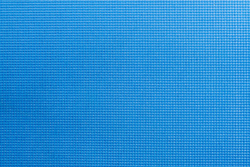 Texture of blue color yoga matt texture. Yoga mattress top view