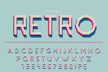 retro font typeface alphabet