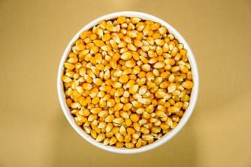 Bowl of Uncooked Popcorn Maize