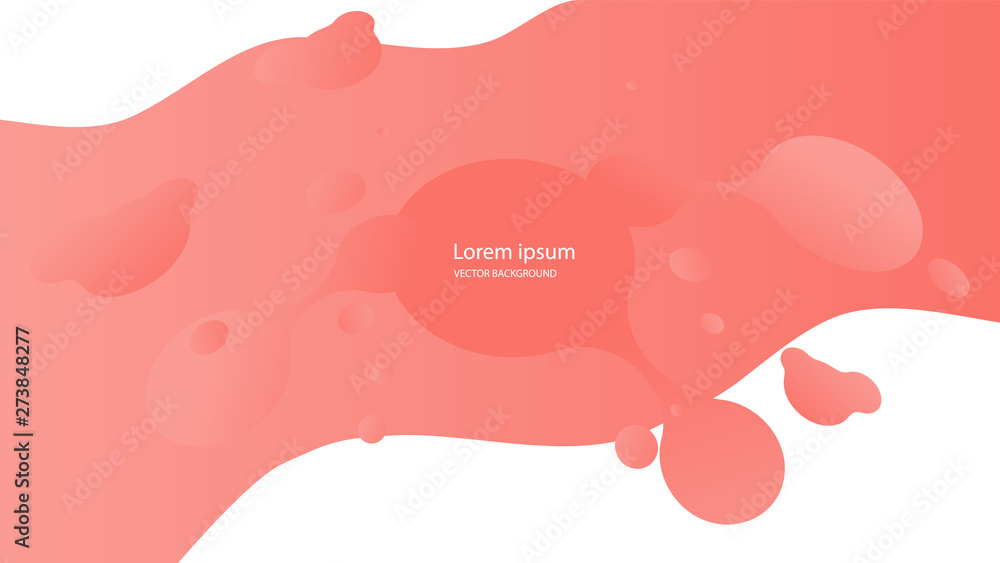 Poster abstract form of fluid. liquid design. liquid dynamic background for web sites, landing page or busi