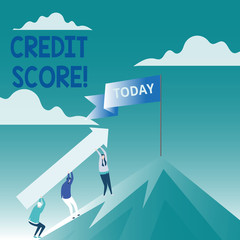 Conceptual hand writing showing Credit Score. Concept meaning Capacity to repay a loan Creditworthiness of an individual
