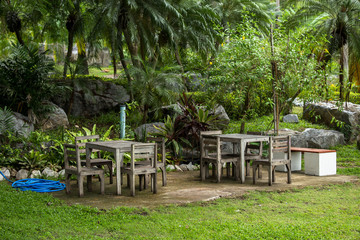 Thailand, Park Bench, No People, Empty, Public Park