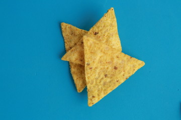 Mexican nachos to eat with guacamole sauce