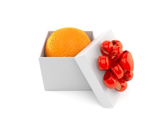 Orange inside gift
