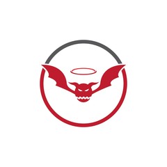 Devil angel logo vector template - Vector