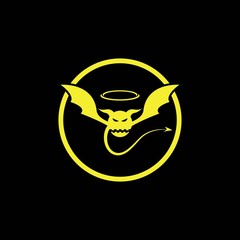 Devil angel logo vector template - Vector