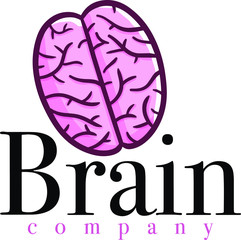 Cute and funny logo for brain company