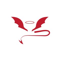 Devil angel logo vector template - Vector