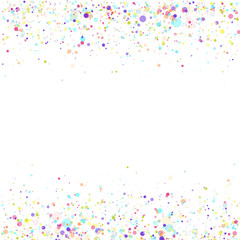 Vector Birthday Party Background with Colorful Flying Paper Confetti