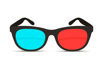 Vector realistic 3d glasses for cinema