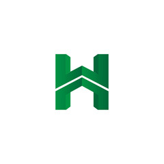 Fototapeta premium letter H with the House logo template