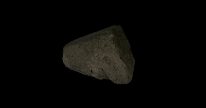 Volcanic Tuff Rock Turning on Black