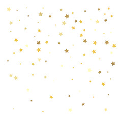 Gold stars. Confetti celebration