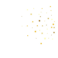 Gold stars. Confetti celebration