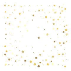 Gold stars. Confetti celebration