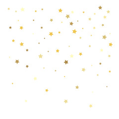 Gold stars. Confetti celebration