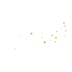 Gold stars. Confetti celebration