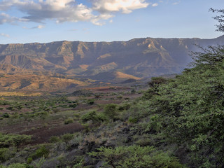 Mountainous landscape in northern Ethiopia