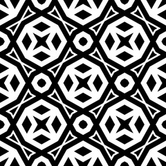 Vector seamless pattern Black and white color. Design for fabric print