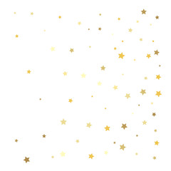 Gold stars. Confetti celebration